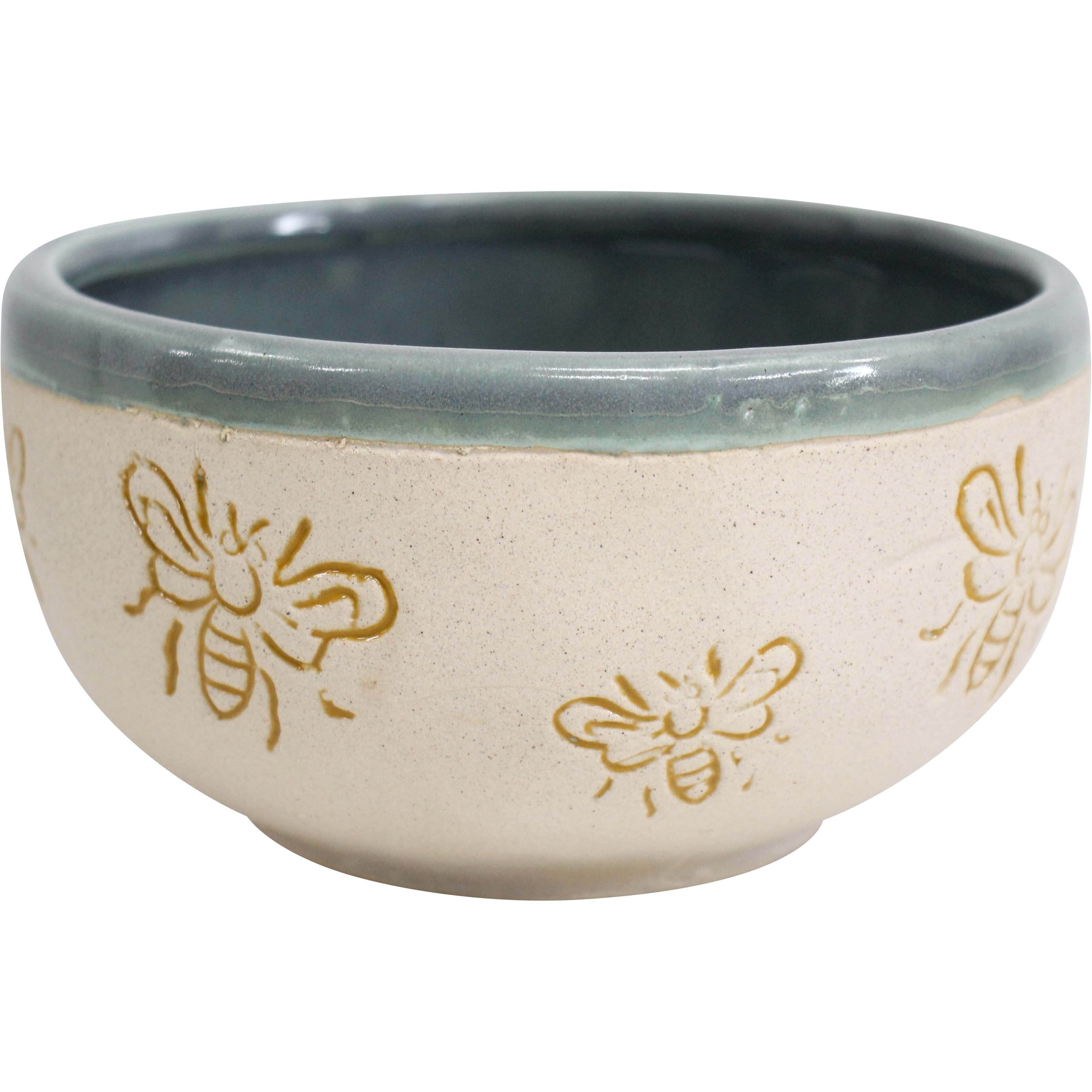 Snack Bowl Variegated Blue Bee