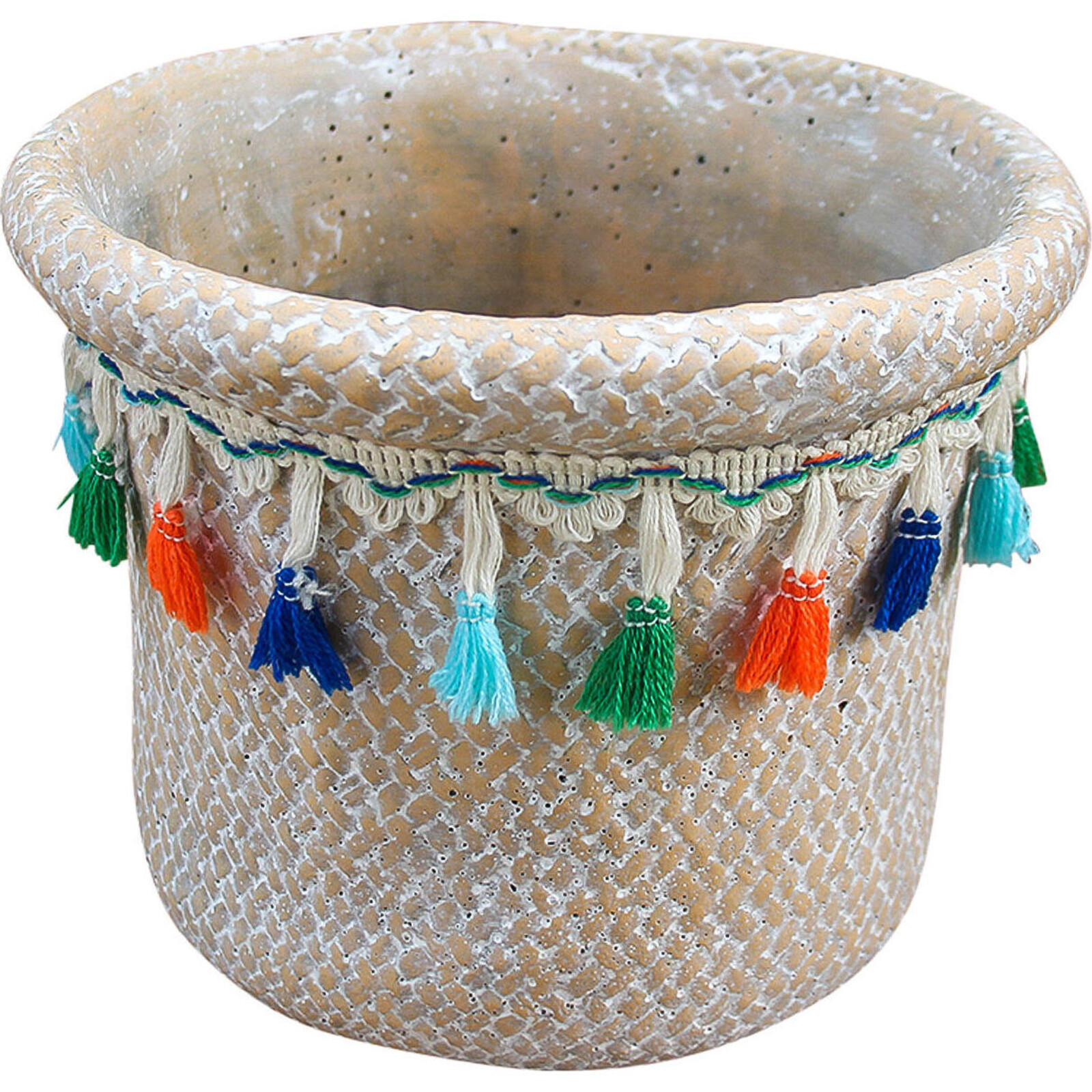 Pot with Tassels Sml