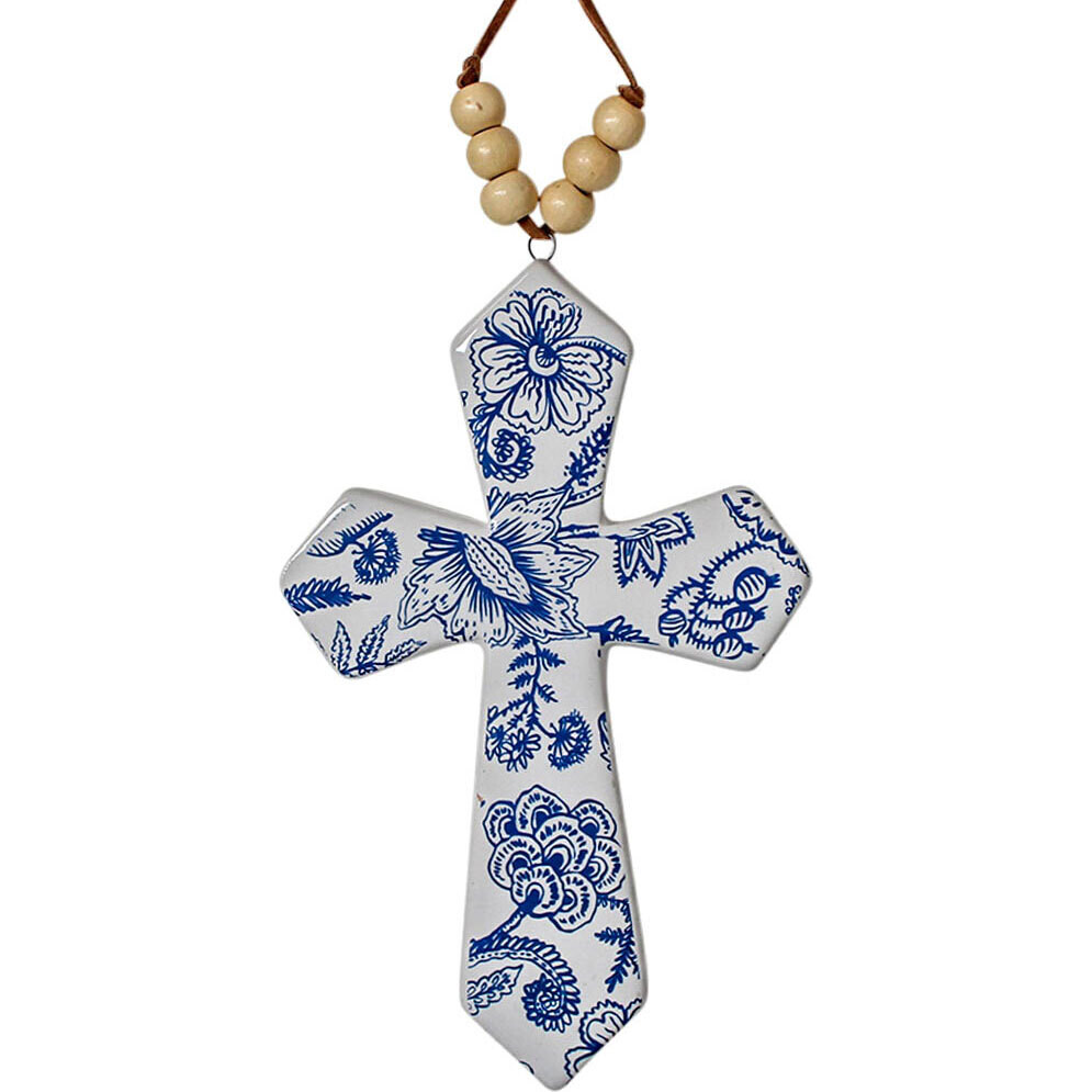 Cross W/ Beads Vintage Blue Sml