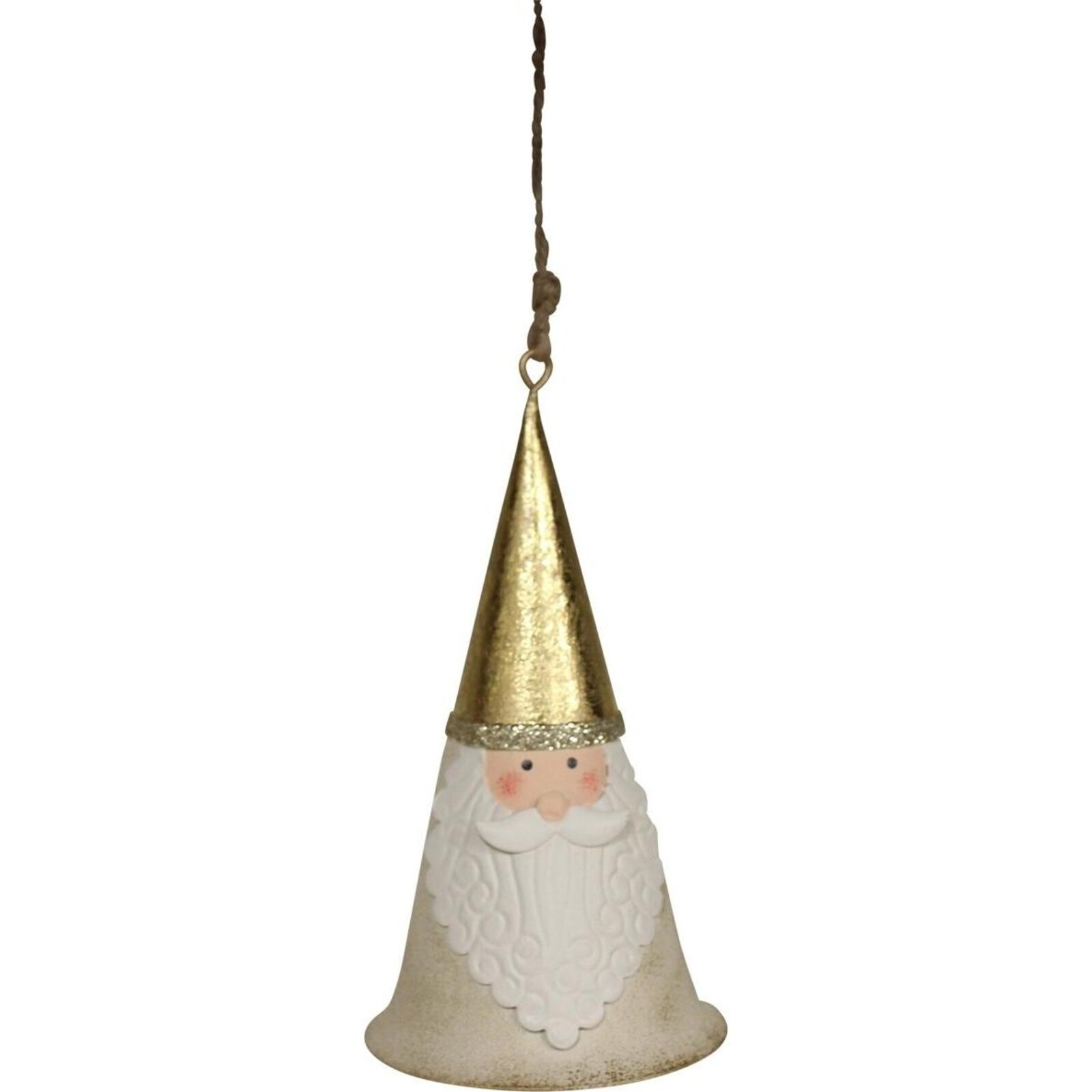 Hanging Santa Gold Bell