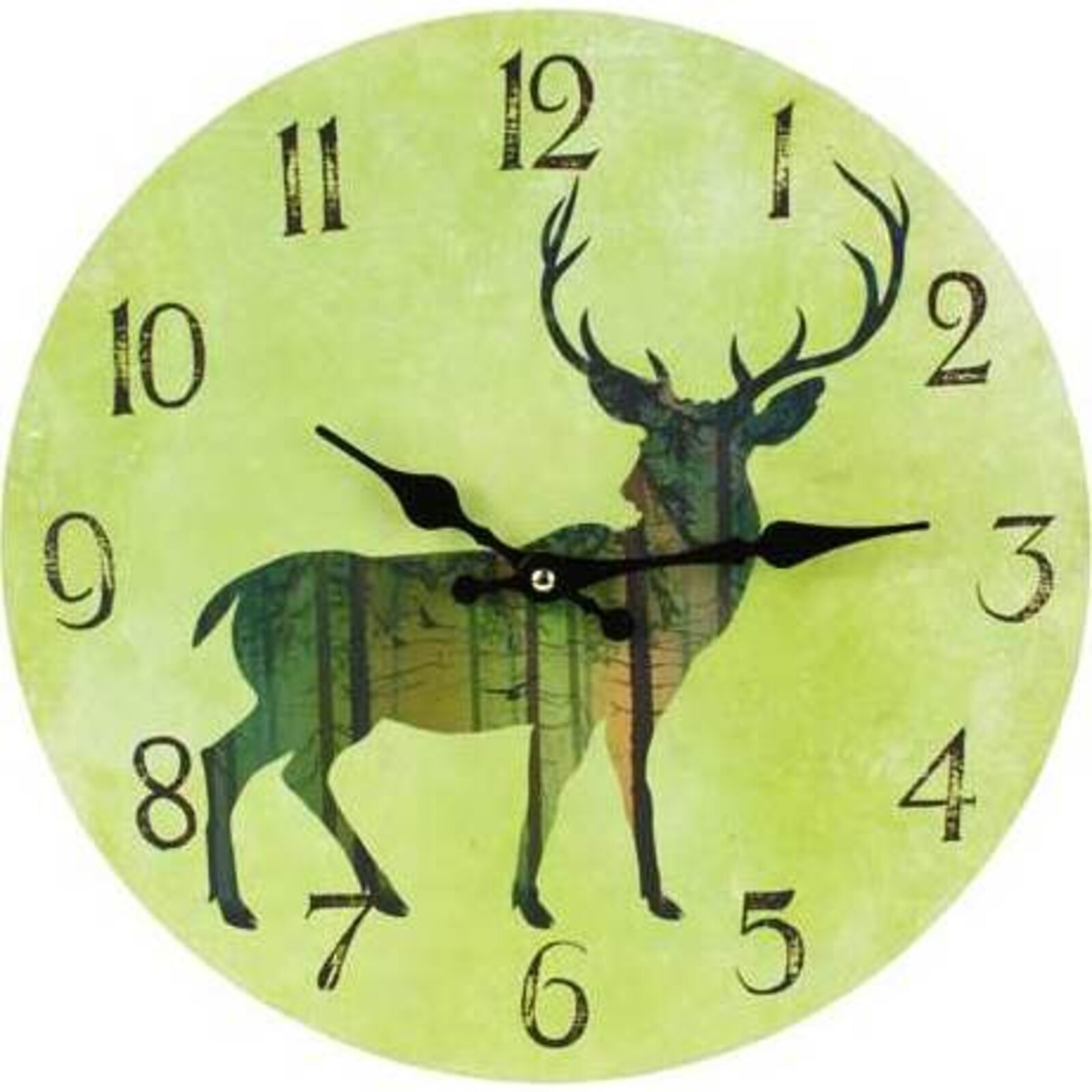 Clock Forest Deer 