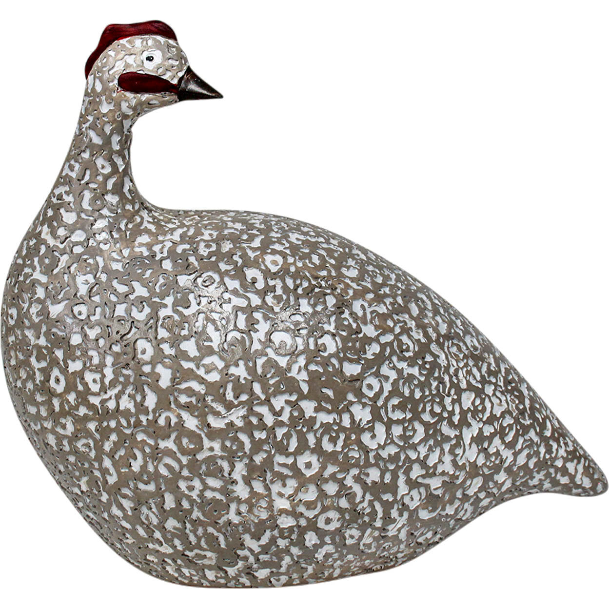 Guinea Fowl Lrg Off White 