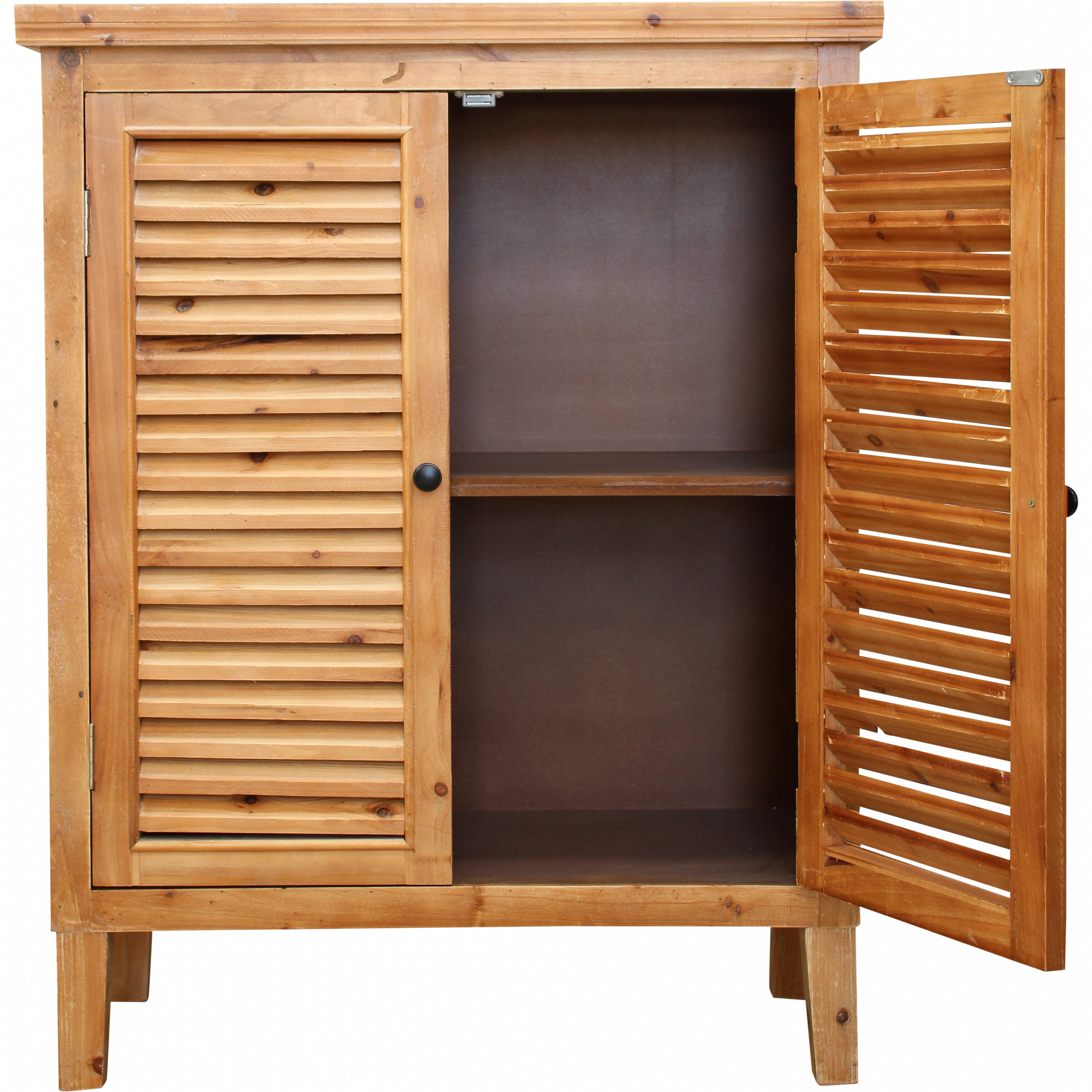 #Cabinet 2 Door Louvre Natural