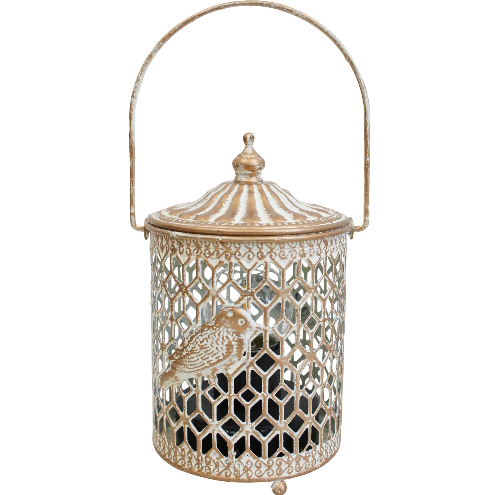 Lantern LED Bird Gold/Wash
