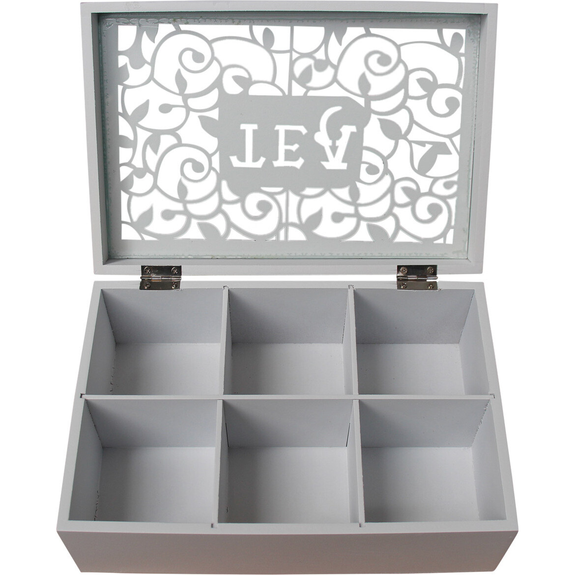 Box Tea Ornate White