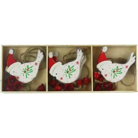 Hanging Santa Birds Set/9