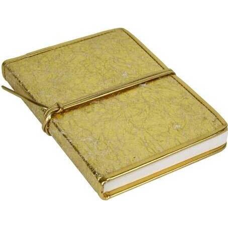 Leather Note Book Bound Light Gold