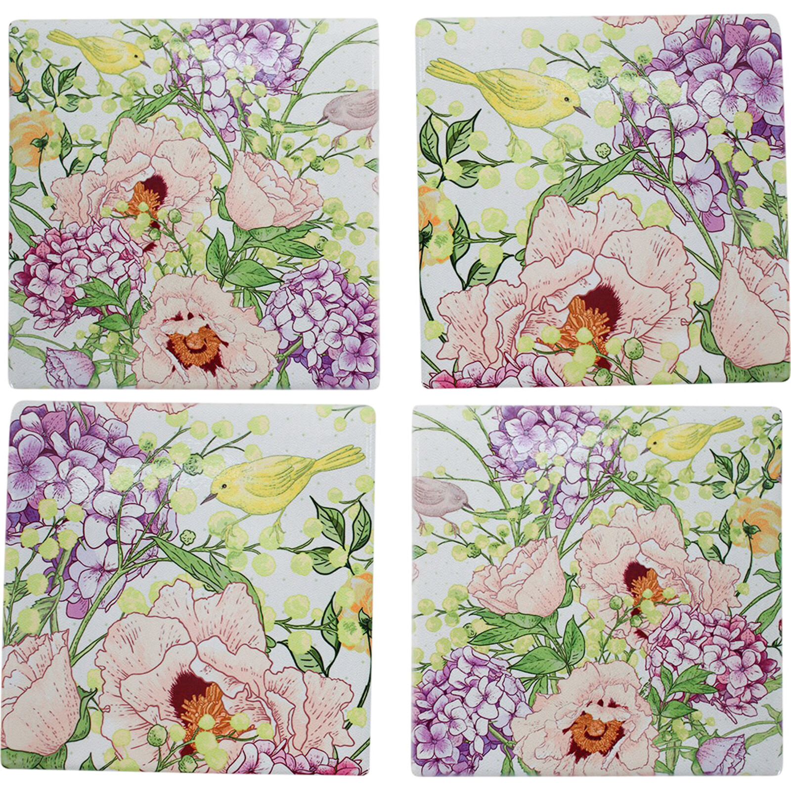 Coasters S/4 Spring Floral