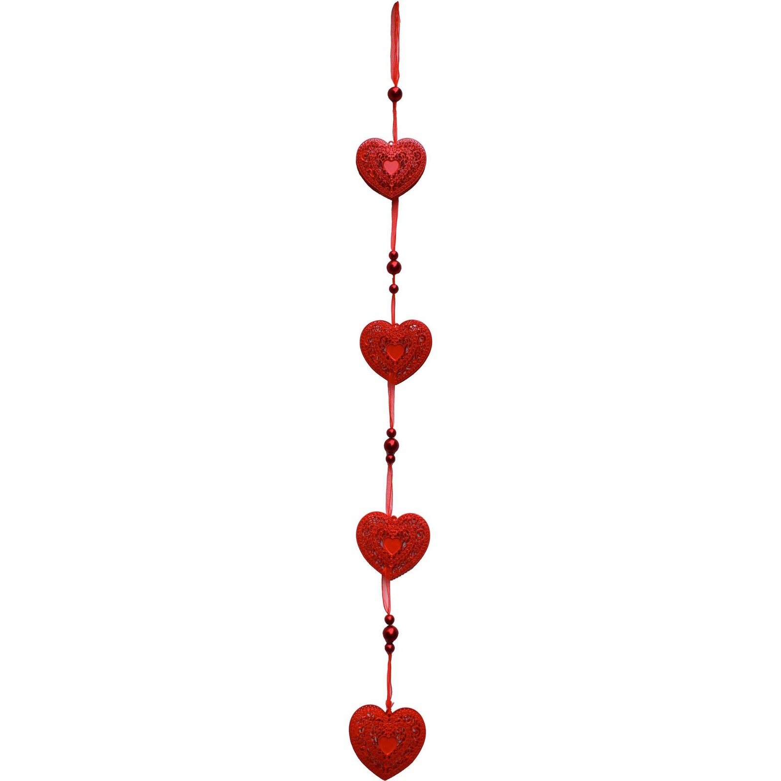 Hanging Hearts Multi Red
