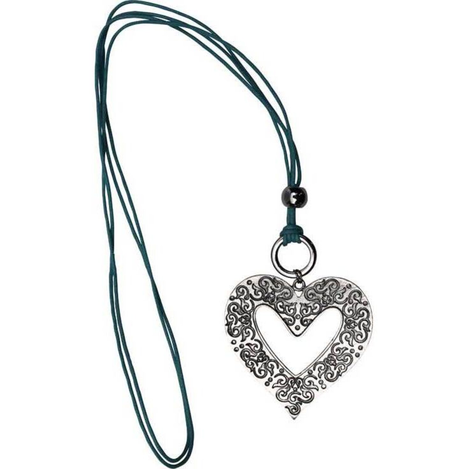 Necklace Heart on Aqua