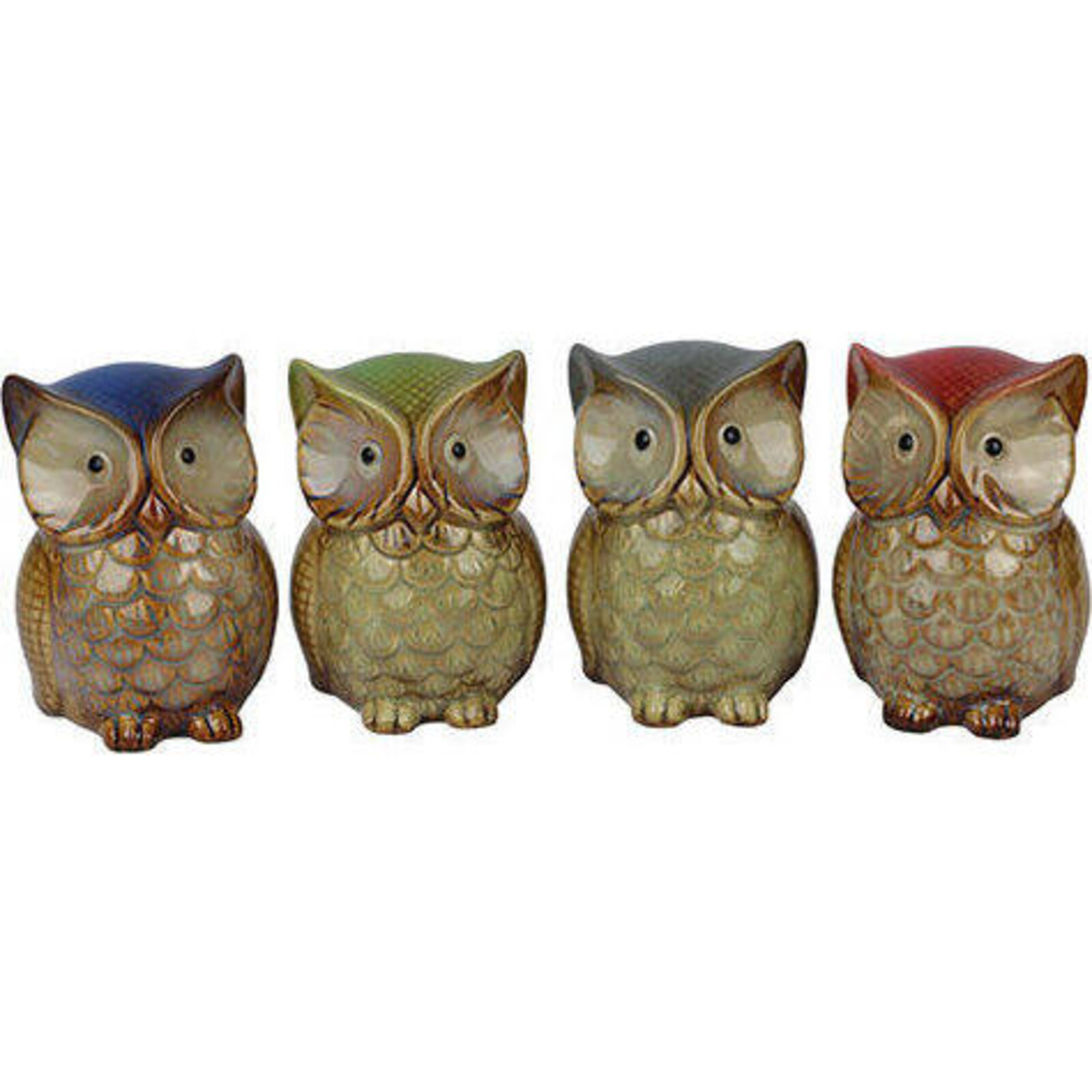 Ceramic Owl Colour S/4