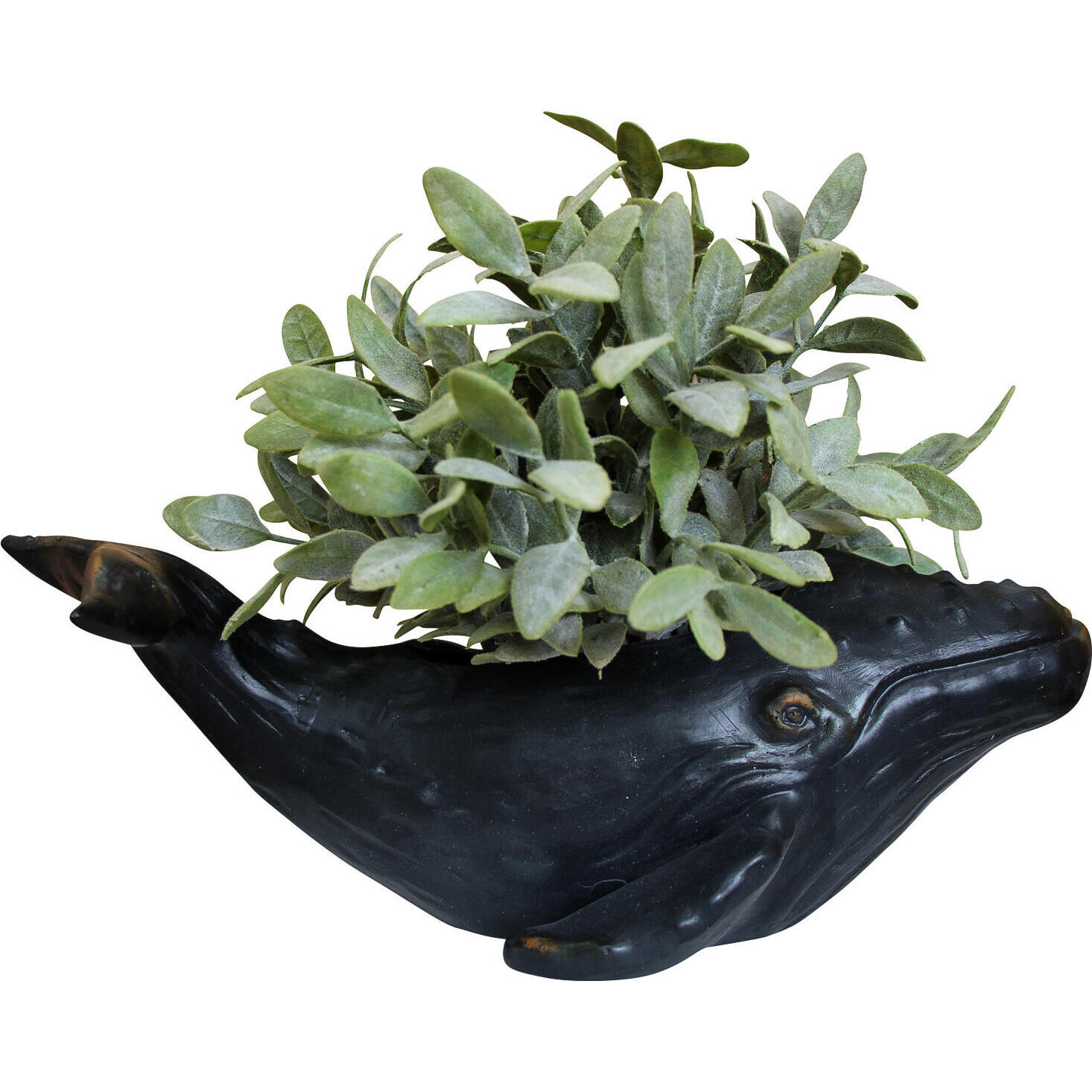 Whale Planter Dark Sml