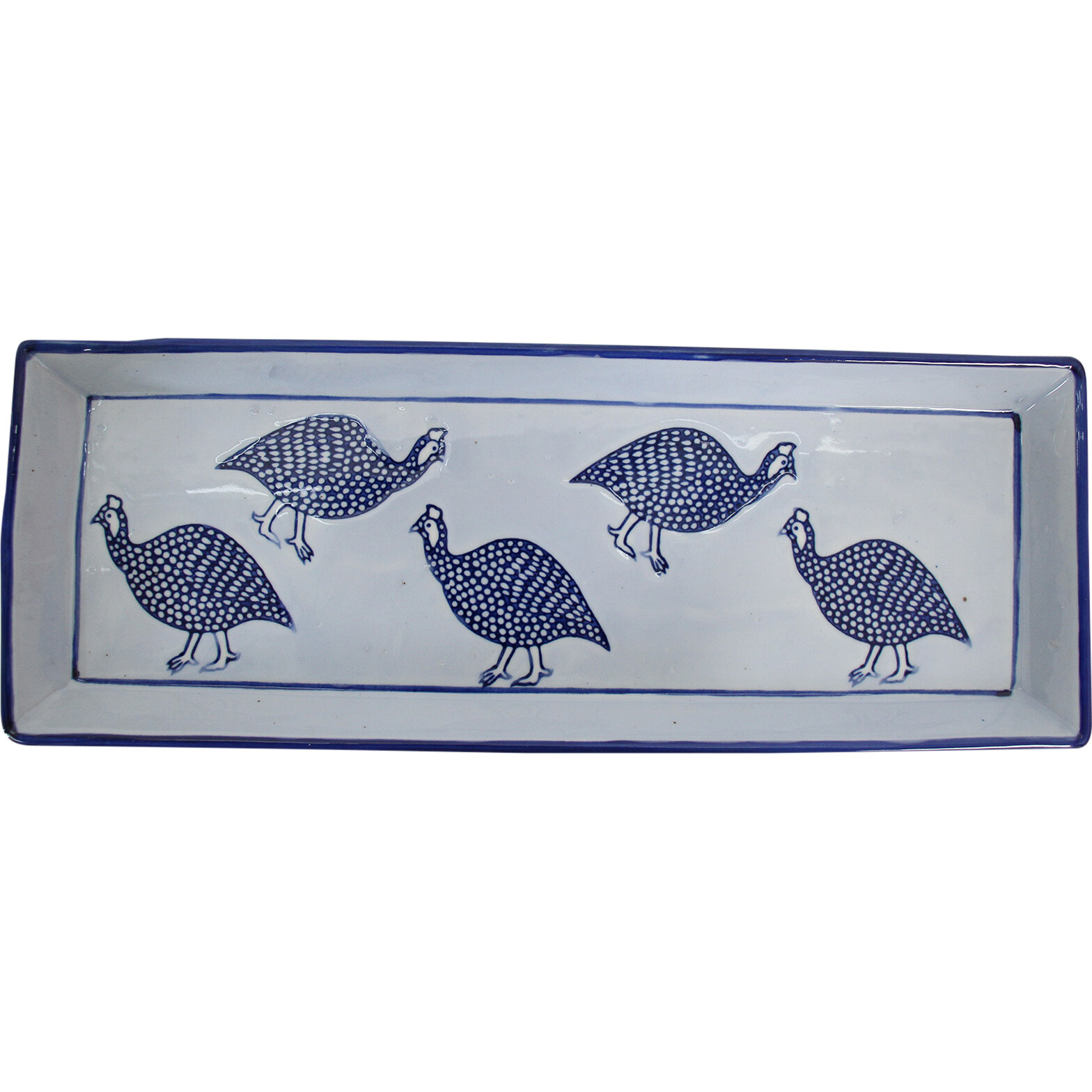 Rectangle Plate Guinea Fowl