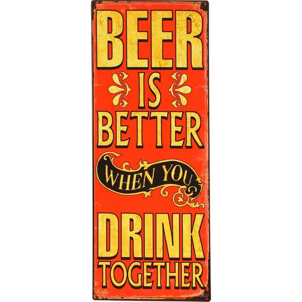 Tin Sign Beer Together