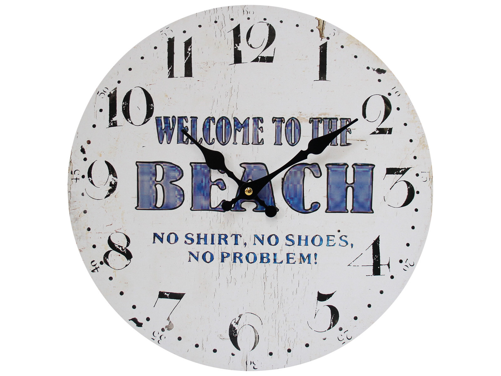 Clock Welcome Beach 34cm