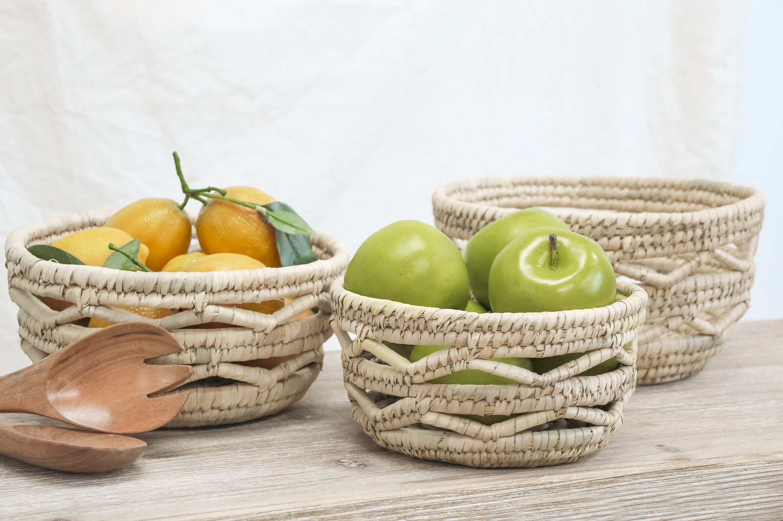 Woven Fruit Basket S/3