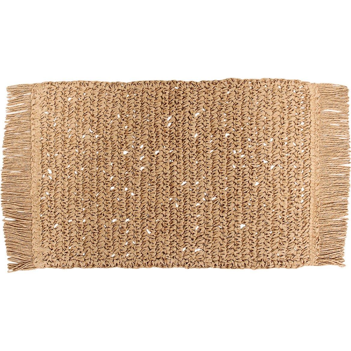 Placemat Fringe Natural Rec