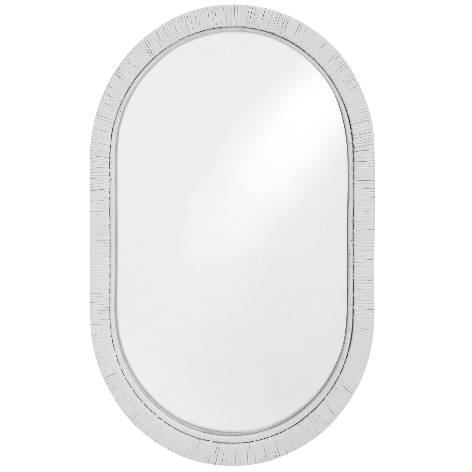 Oval Wrap Mirror White