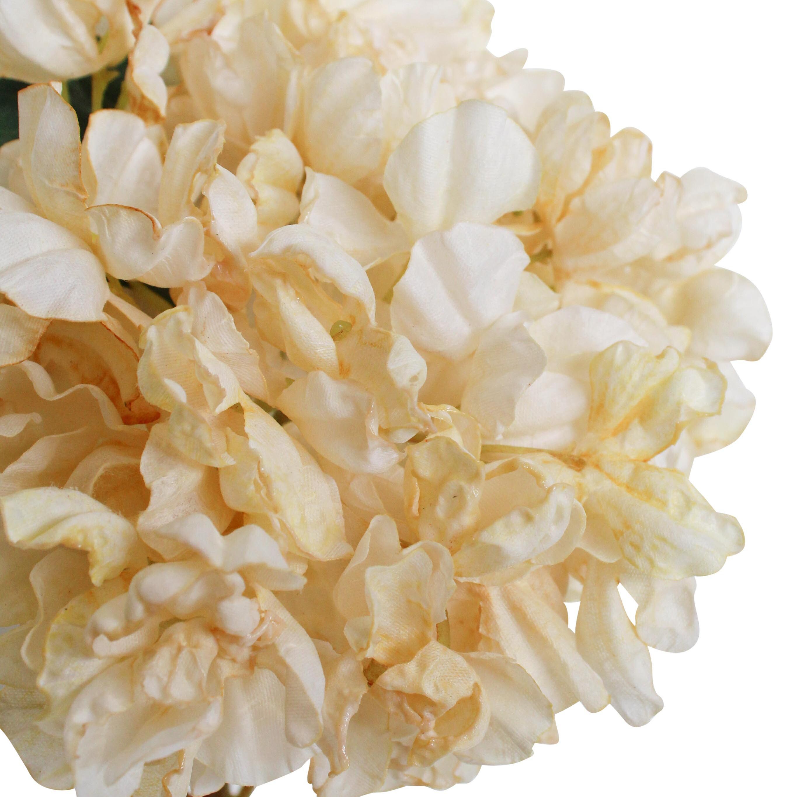 Faux Roasted Hyrdrangea Stem Ivory