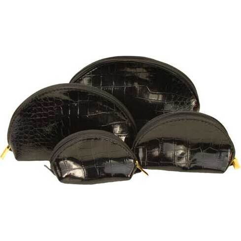 Cosmetic Case Alligator Black S/4