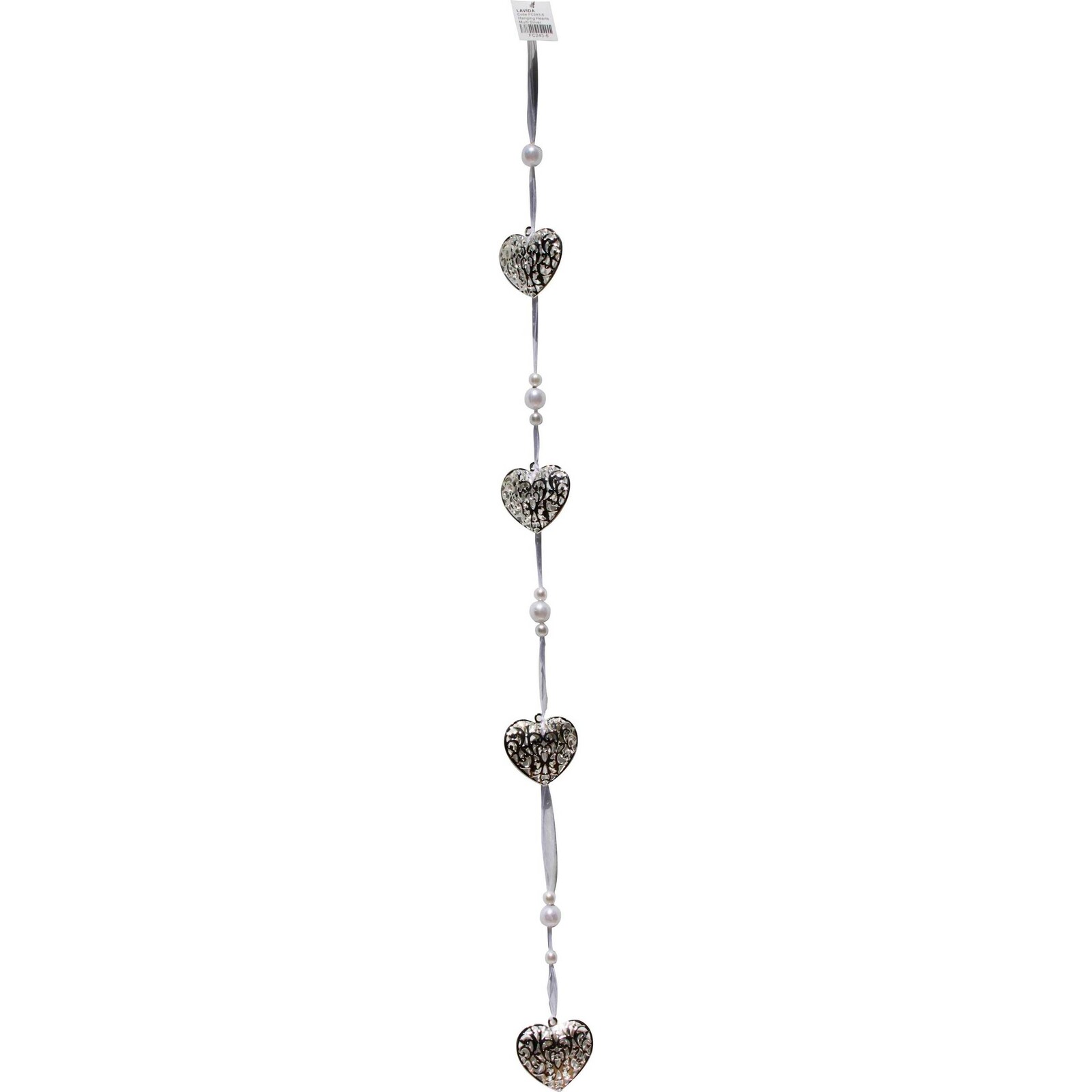 Hanging Hearts Multi Silver