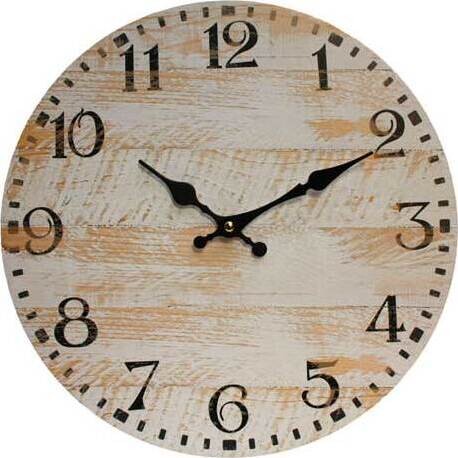 Clock Whitewashed Boards