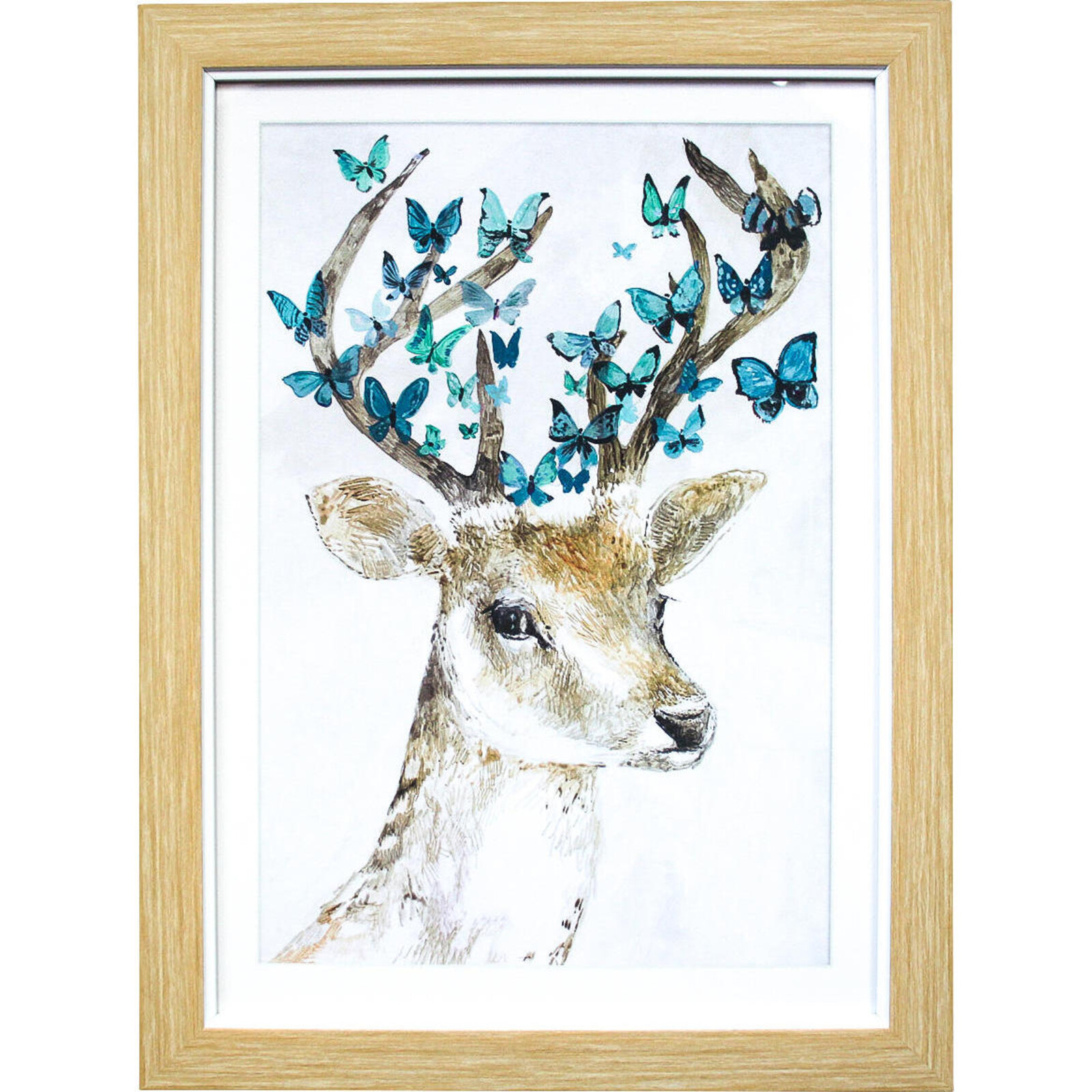 Framed Print B/fly Deer