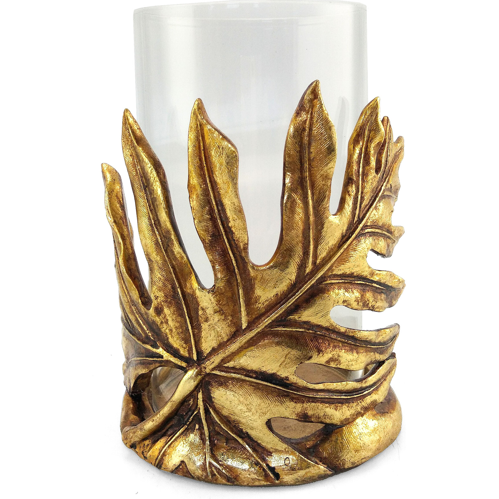 Candle Holder Gold Leaf