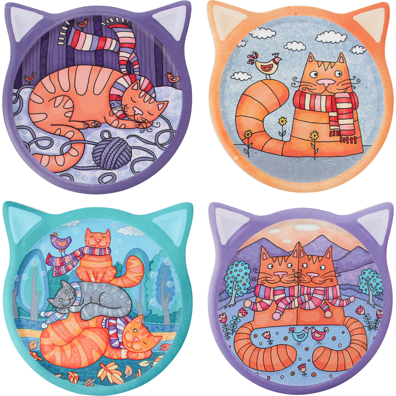 Coasters Cat Drawings