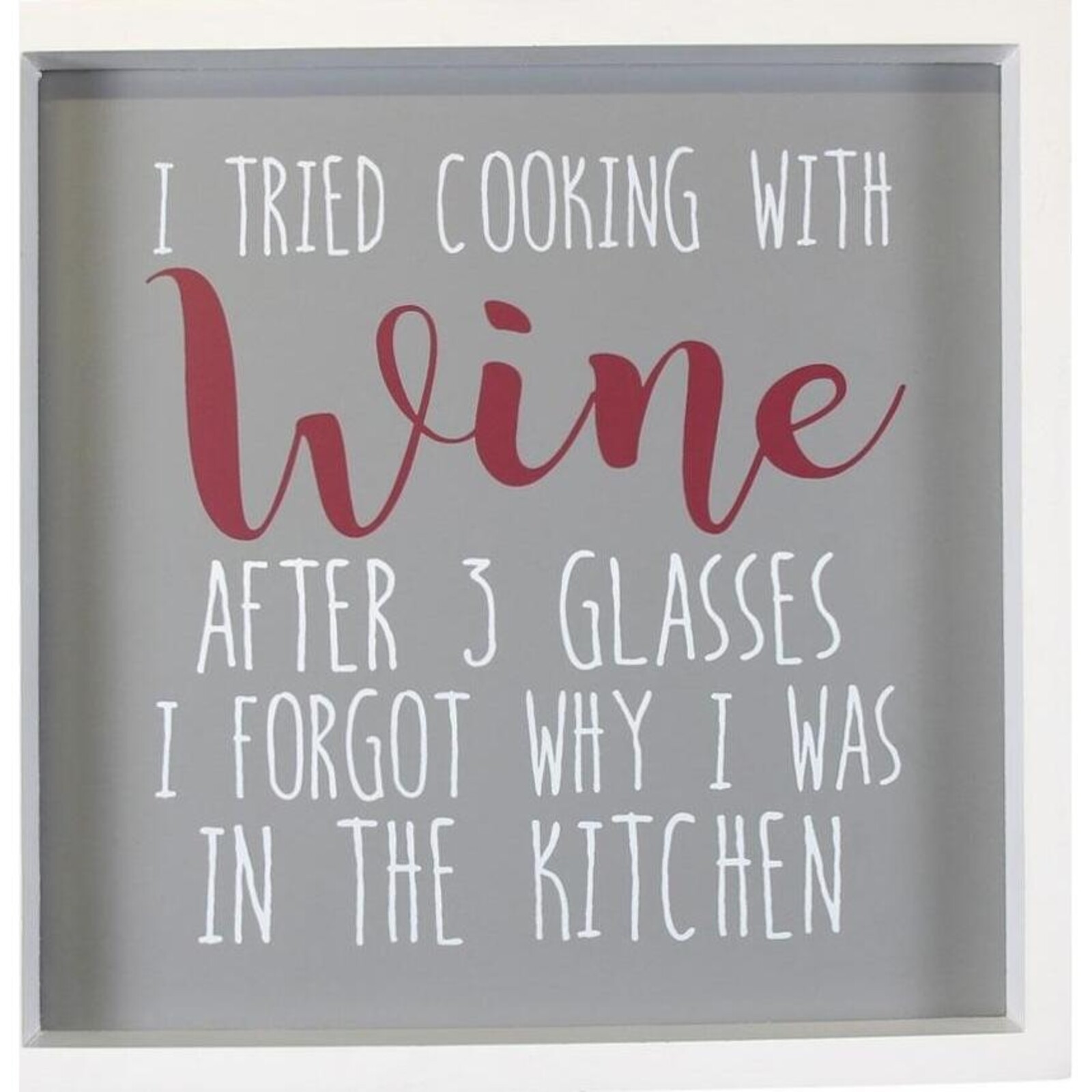 Framed Sign Cooking with Wine