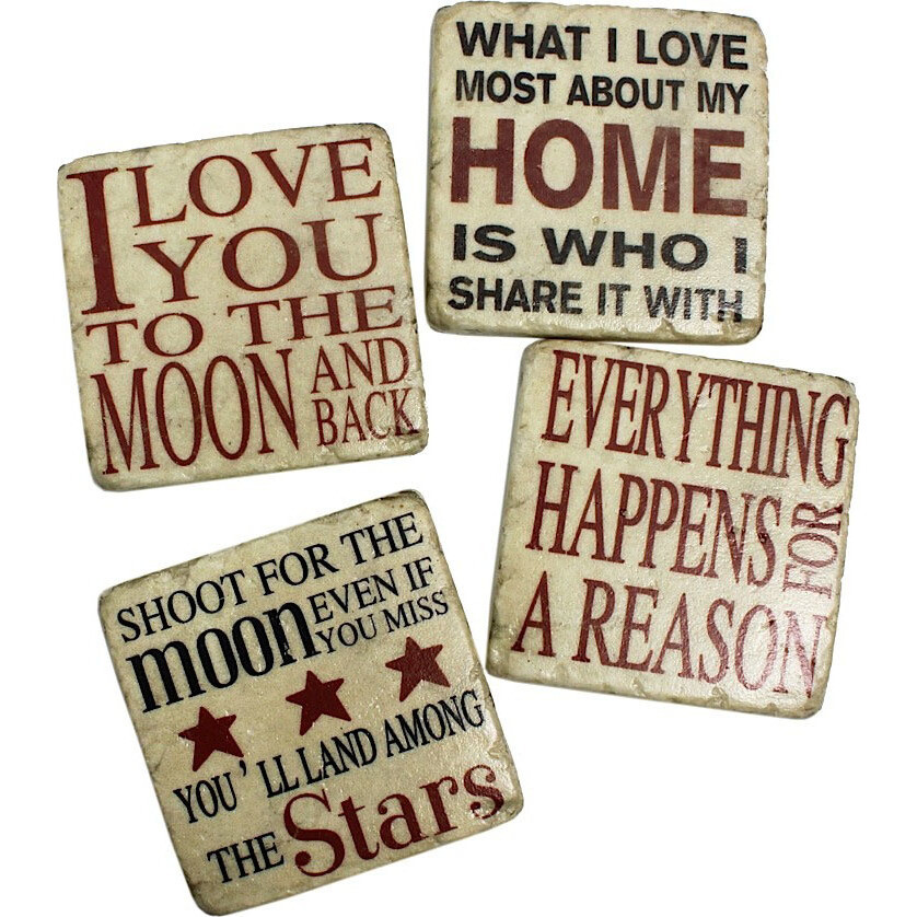 Coasters - Cream Sayings