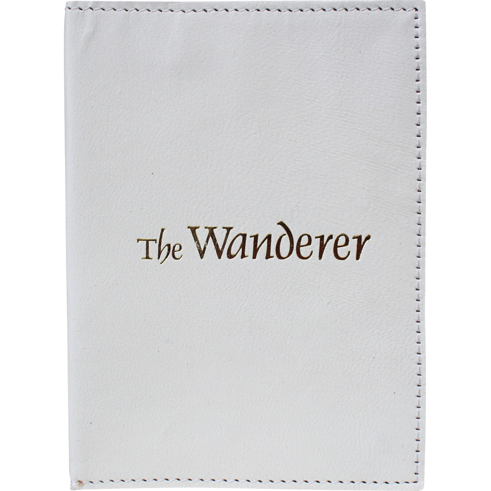 Leather Passport Cover Wander White