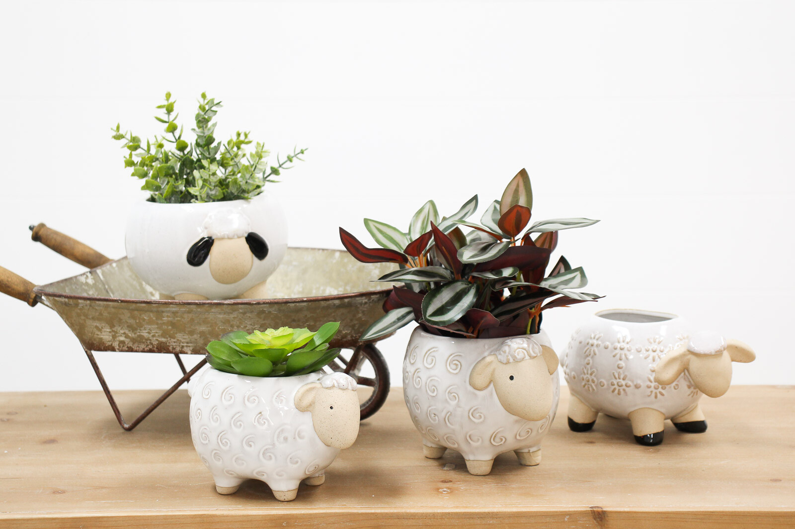 Planter Sheep Snowflake