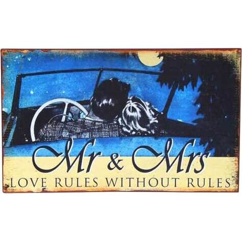 Tin Sign Mr & Mrs