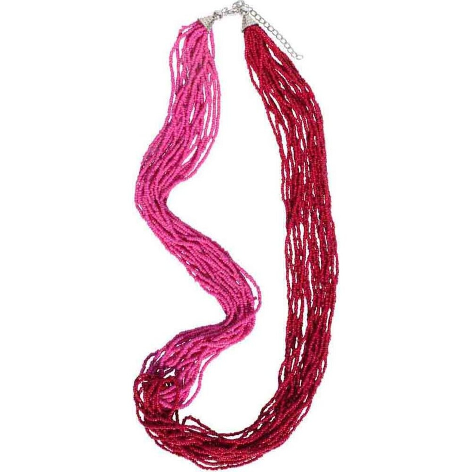 Necklace - Seed Two Pinks