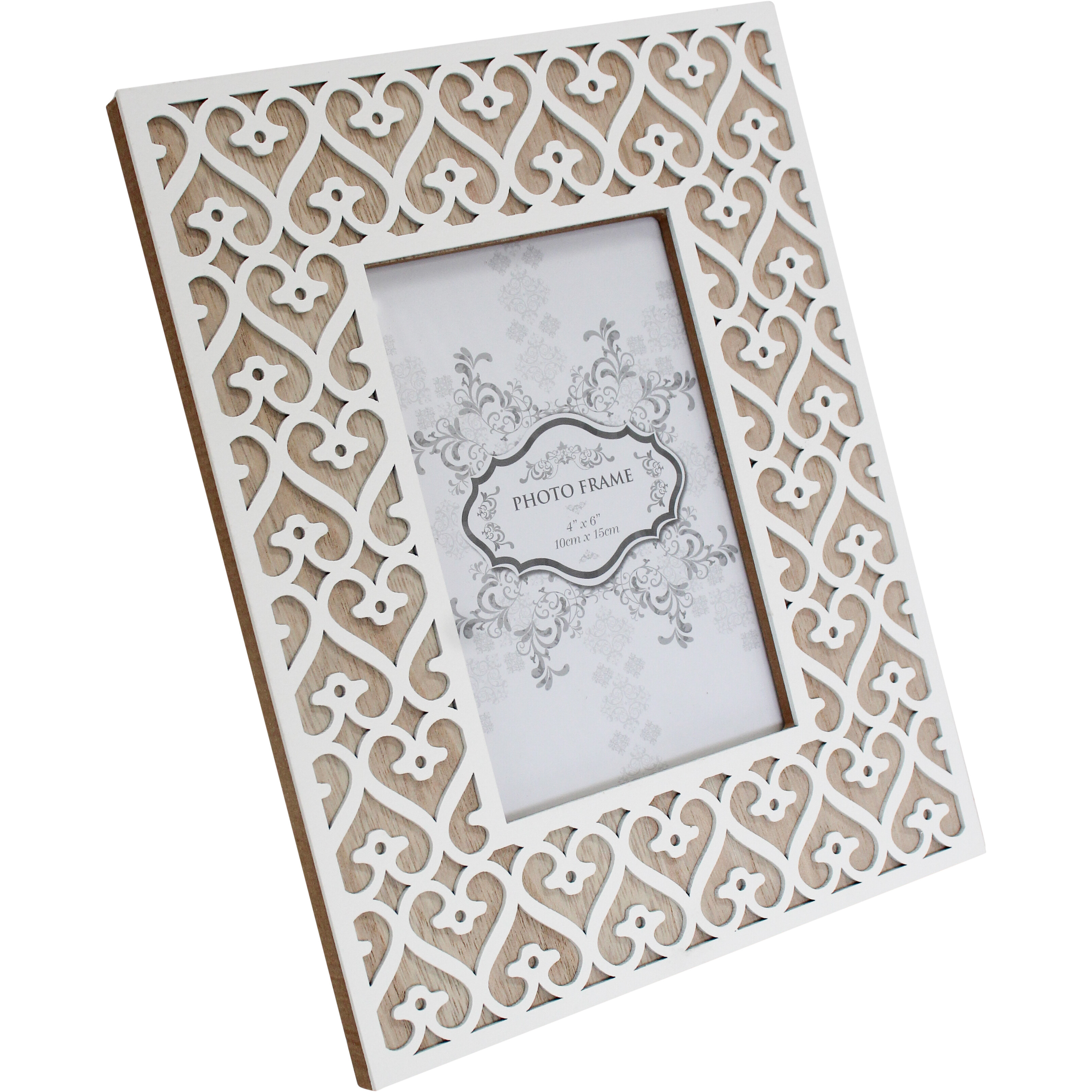 Frame Heart 4x6 White