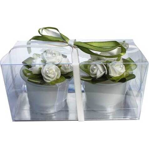 Votives White Rose Set/2