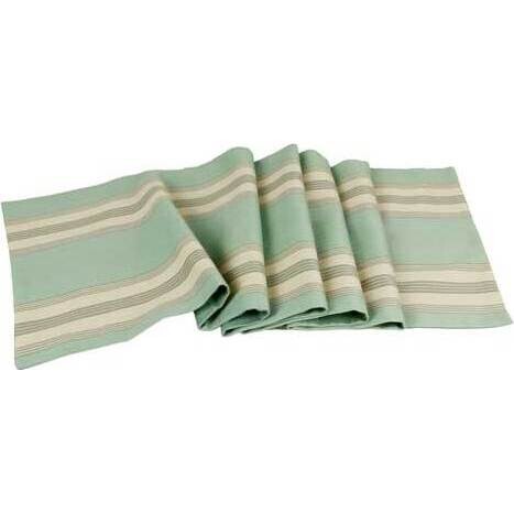 Table Runner French Stripe Aqua