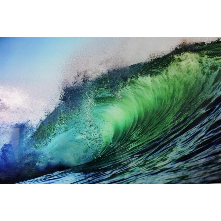 Glass Print Wave Green