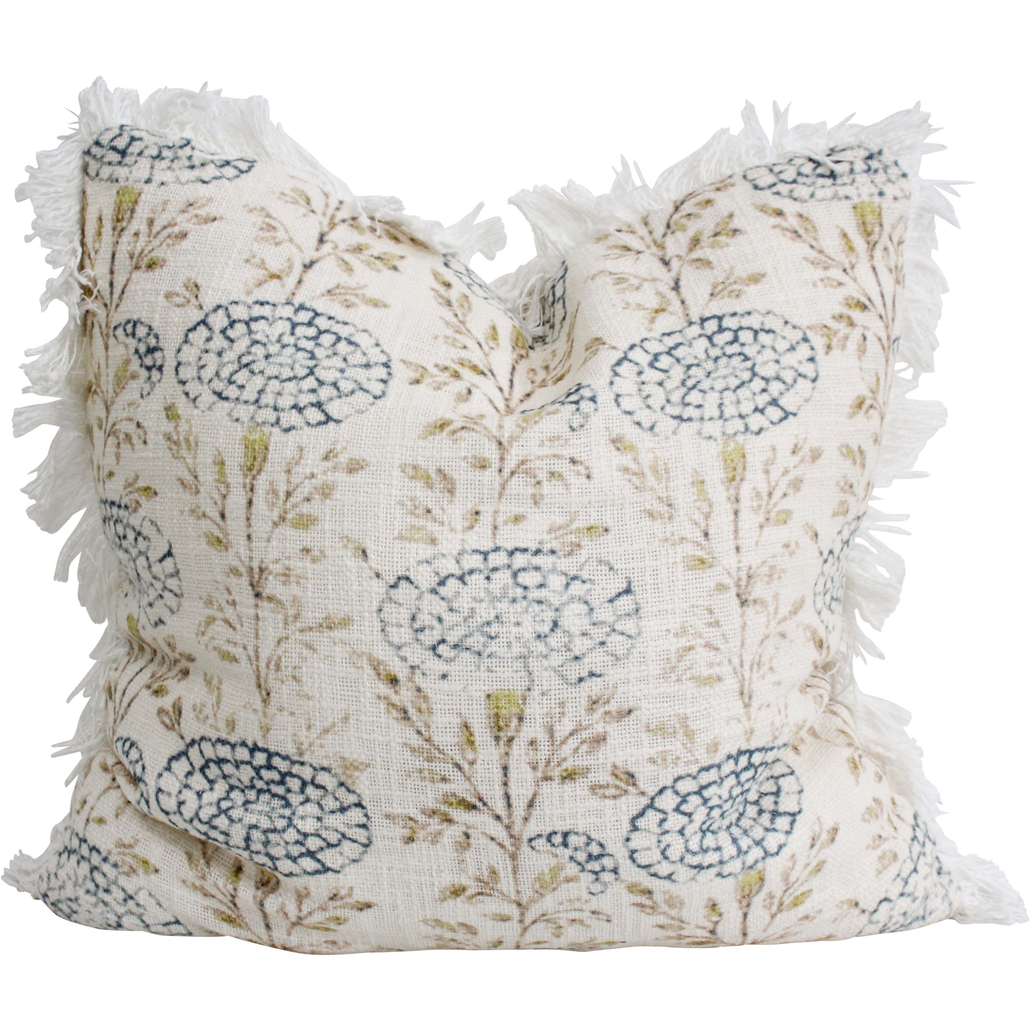 Cushion Morris Floral Fringed