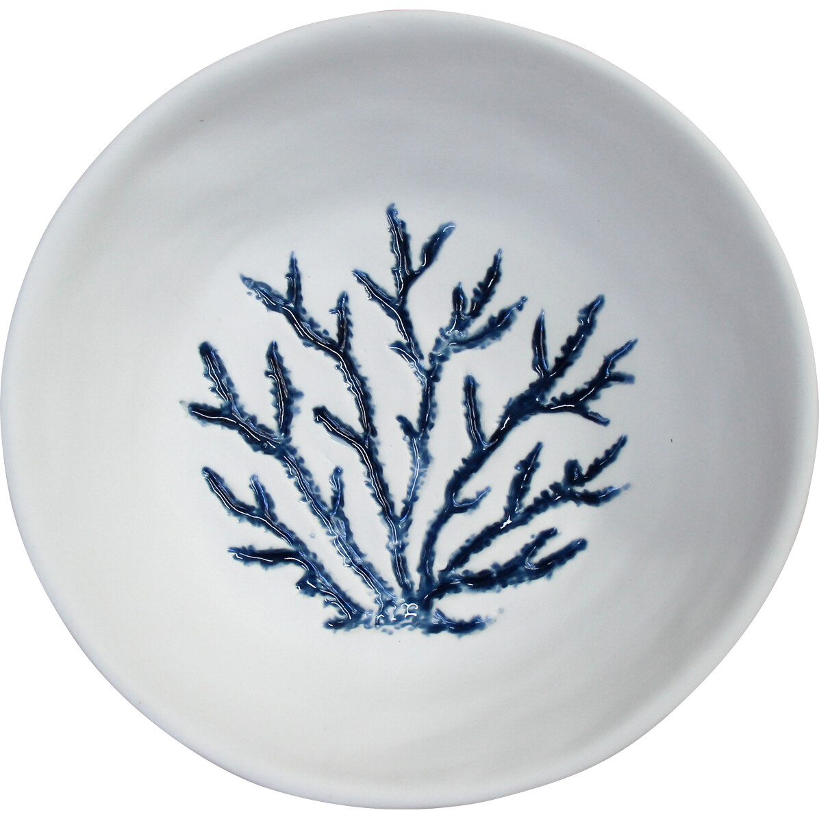 Bowl Lrg Coral Branching Blue