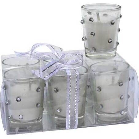 Votive Candles- Diamonds S/6