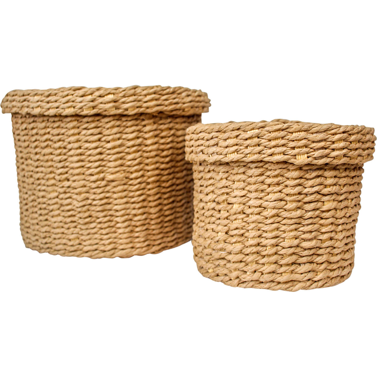 Woven S/2 Tidy Basket Nat