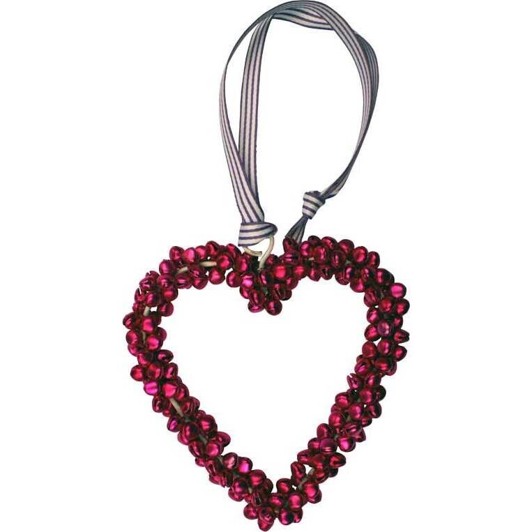 Hanging Heart Shiny Pink Med