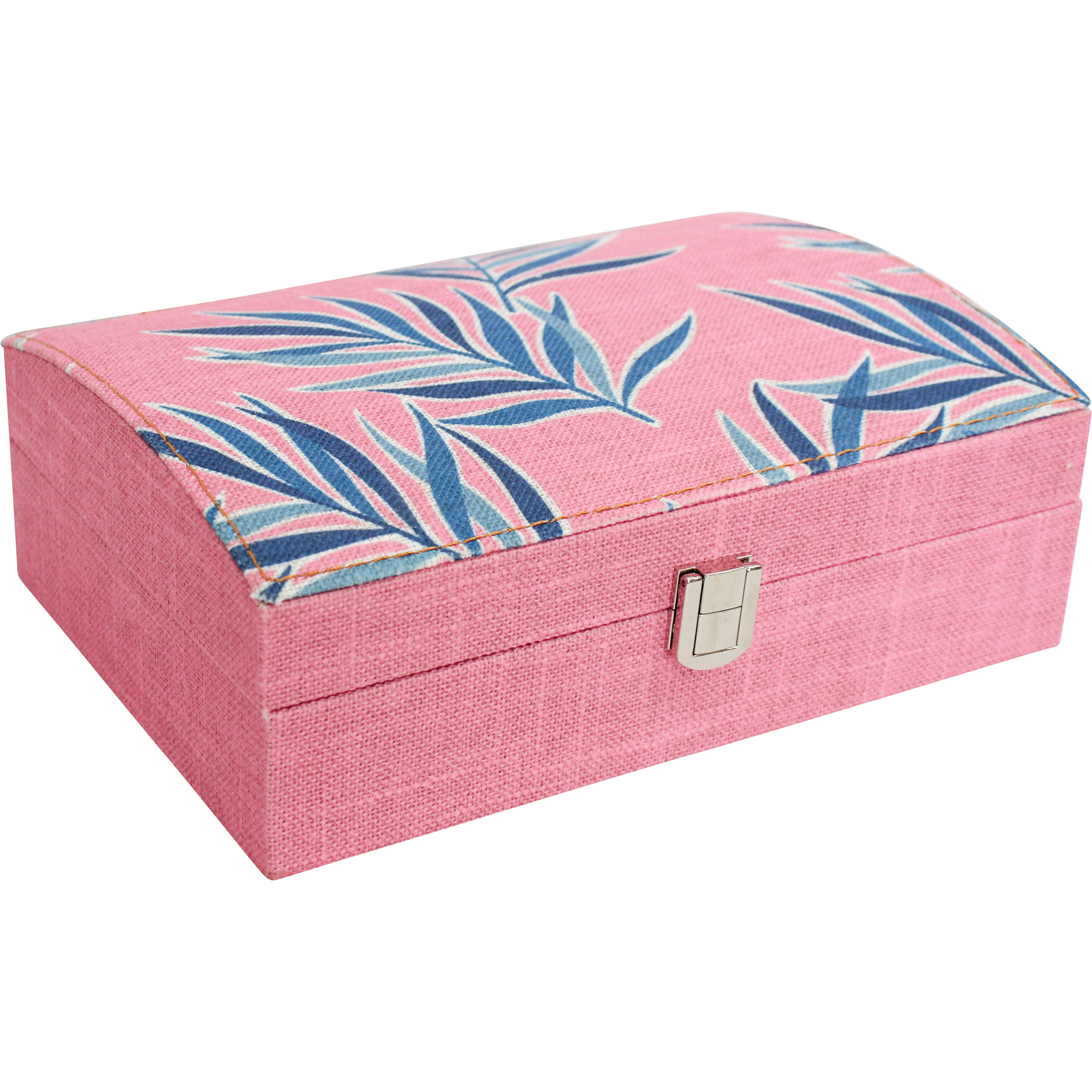 Jewellery Box Pink Ferns