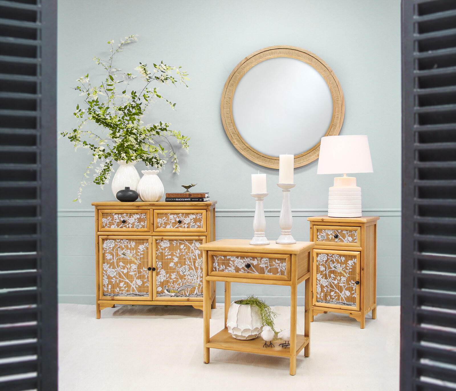 Side Table Blossom Bamboo