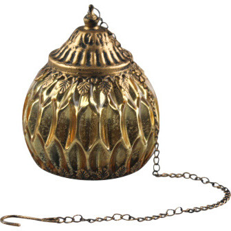 Lantern LED Bauble Gold