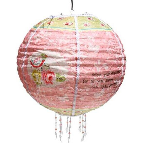 Material Lantern - Modello Bird Pink