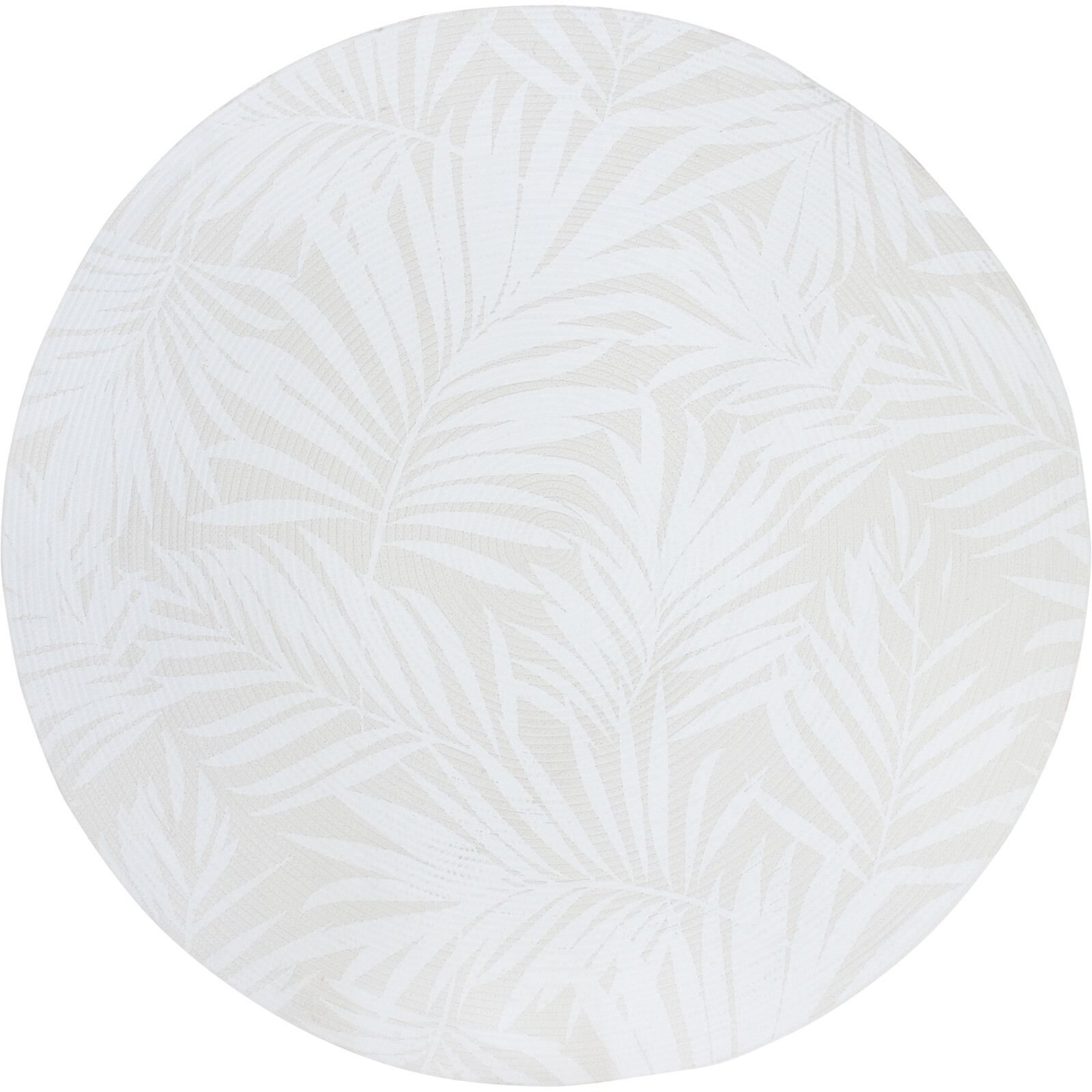 Floor Mat Leaf White 120cm