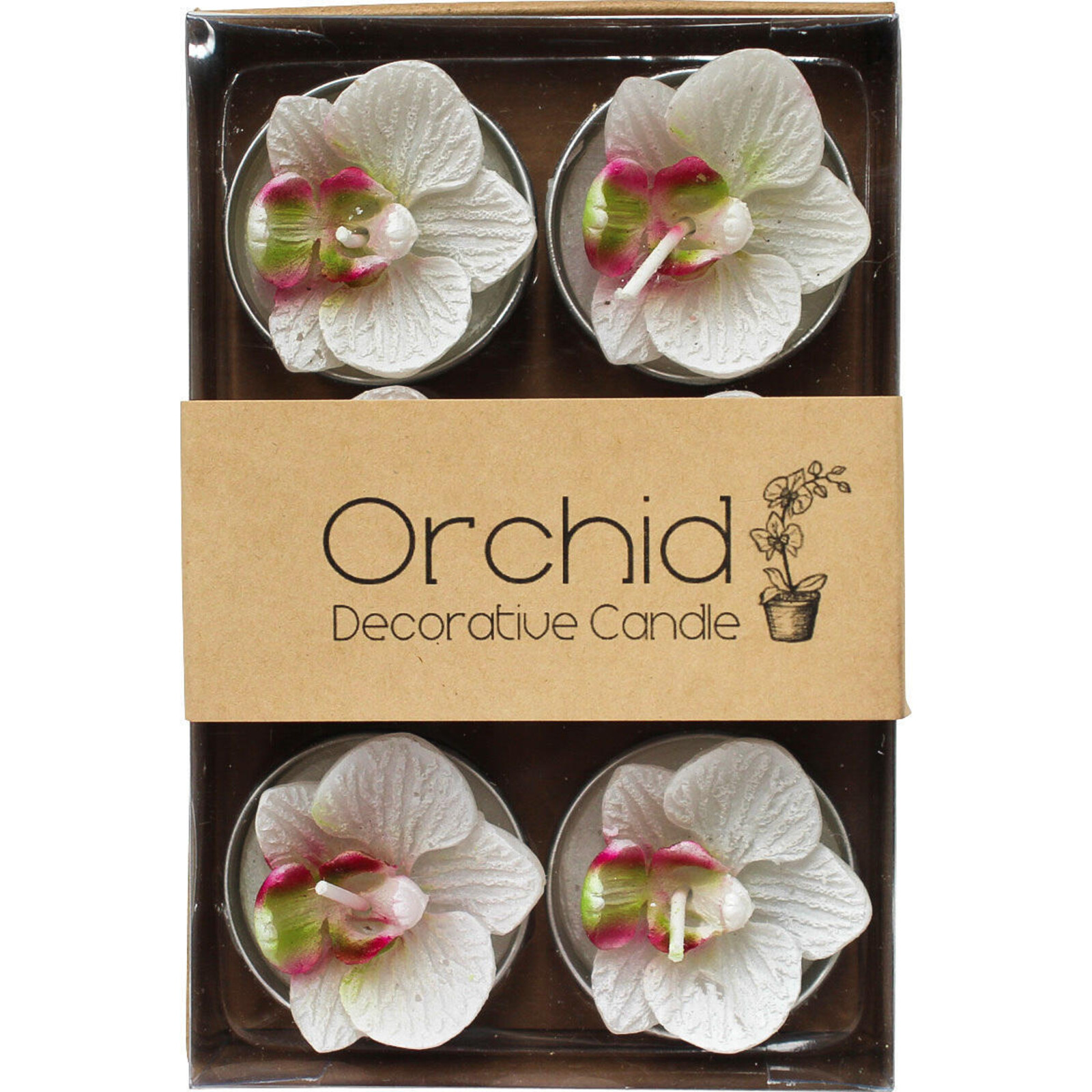 Tealight Orchid S/6